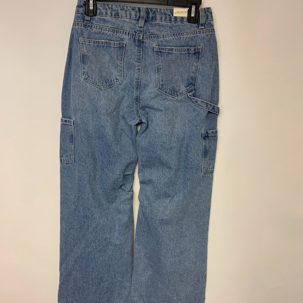 Ban-Jara Jeans high-rise wide leg cargo minor distressing Womens SZ 3 NWT - Picture 5 of 12